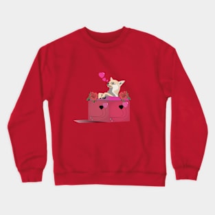 Puppy Chihuahua Valentine Crewneck Sweatshirt